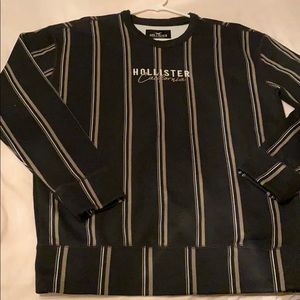 Hollister Long Sleeve pinstripe Crewneck sweater